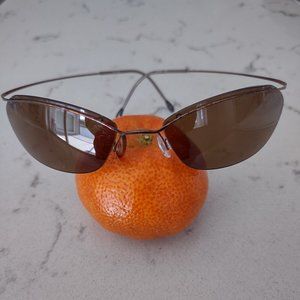 Vintage Silhouette rimless flexible sunglasses Titan M8569, made in Austria